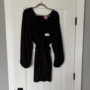 Show Me Your MuMu Black Long Sleeve Dress